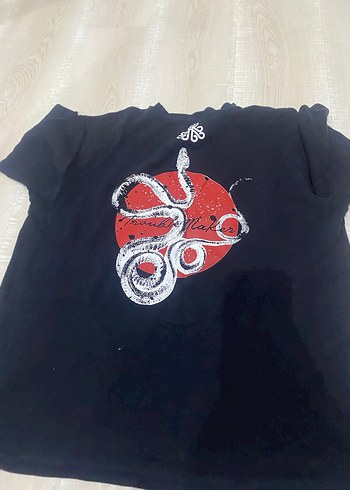 Siyah Baskılı Kısa Kollu tshirt - Görsel 2