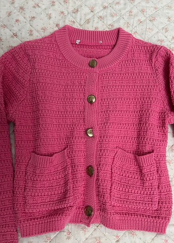 Pembe Triko Kadın Hırka - Görsel 2