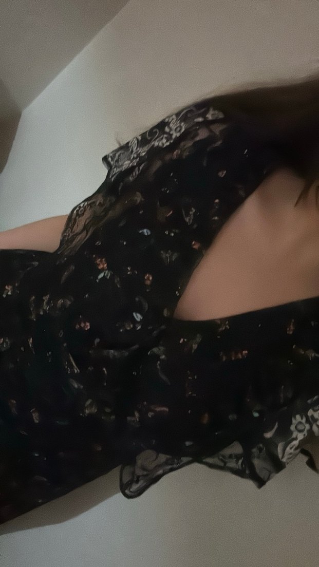 Dantel Detaylı Siyah Midi Gotik Elbise - Görsel 4