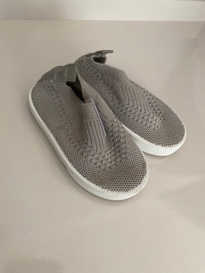 Gri Örgü İlk Adım Çocuk Ayakkabısı - Görsel 2