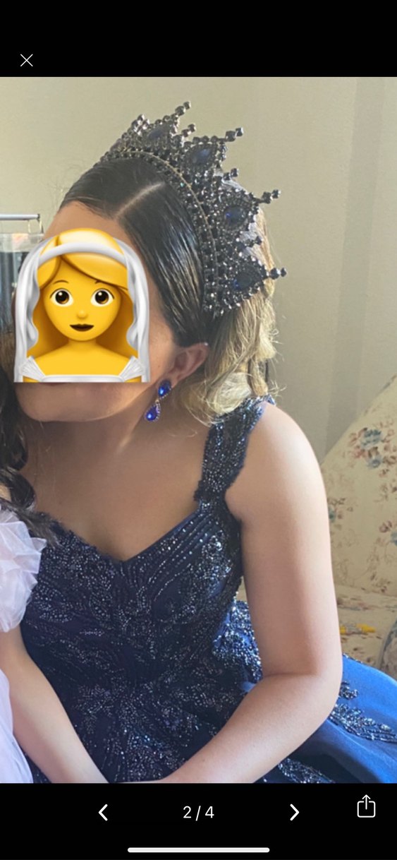 Siyah Parlak Taşlı Gotik Taç - Görsel 2