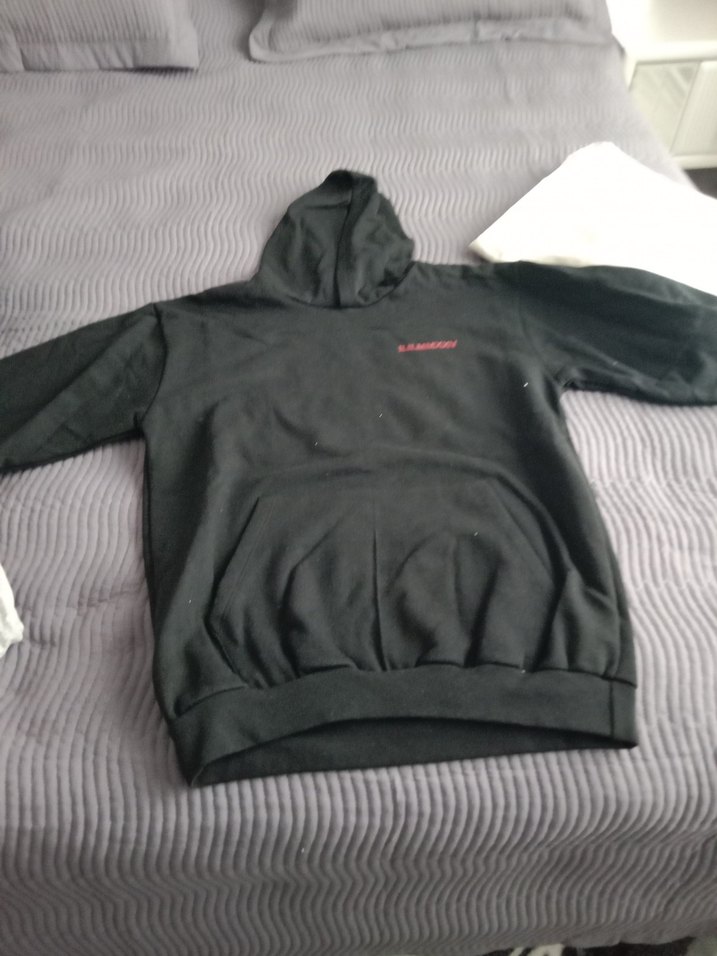 Kadın Siyah Kapüşonlu Salaş Sweatshirt - Görsel 3