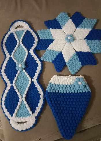 Renkli Mavi Banyo lif Seti - Görsel 2