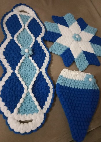 Renkli Mavi Banyo lif Seti - Görsel 3