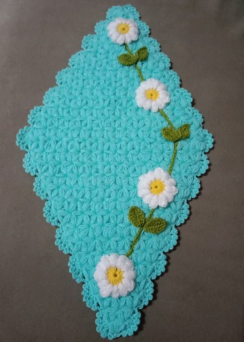 El Yapımı Çiçekli lif seti - Görsel 2