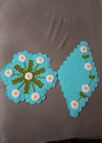 El Yapımı Çiçekli lif seti - Görsel 3