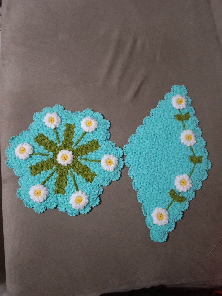 El Yapımı Çiçekli lif seti - Görsel 3