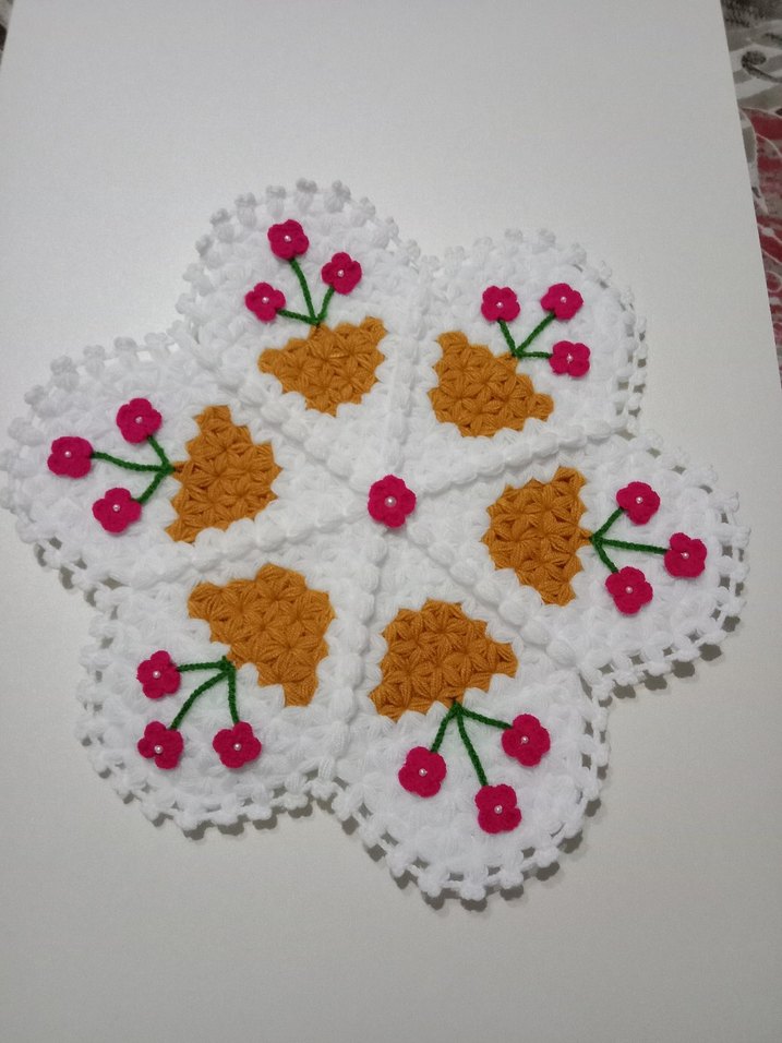 El İşi Örgü Çiçekli lif - Görsel 2