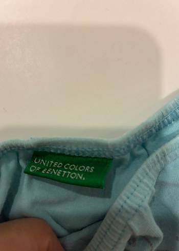 Yeşil Benetton Suluk ve Baskılı Kısa Üstler - Görsel 8