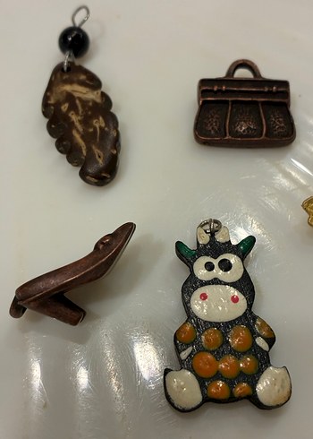 Kahverengi Boncuklu Bohem Kadın Charm Seti - Görsel 2