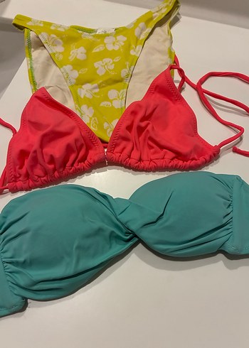 Renkli Kadın Bikini Takımı, İpli, Sıkı Oturan - Görsel 2