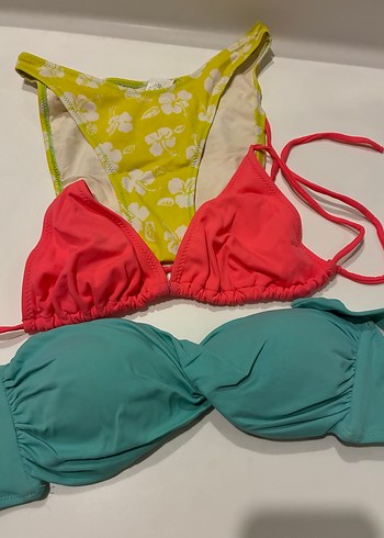 Renkli Kadın Bikini Takımı, İpli, Sıkı Oturan - Görsel 4