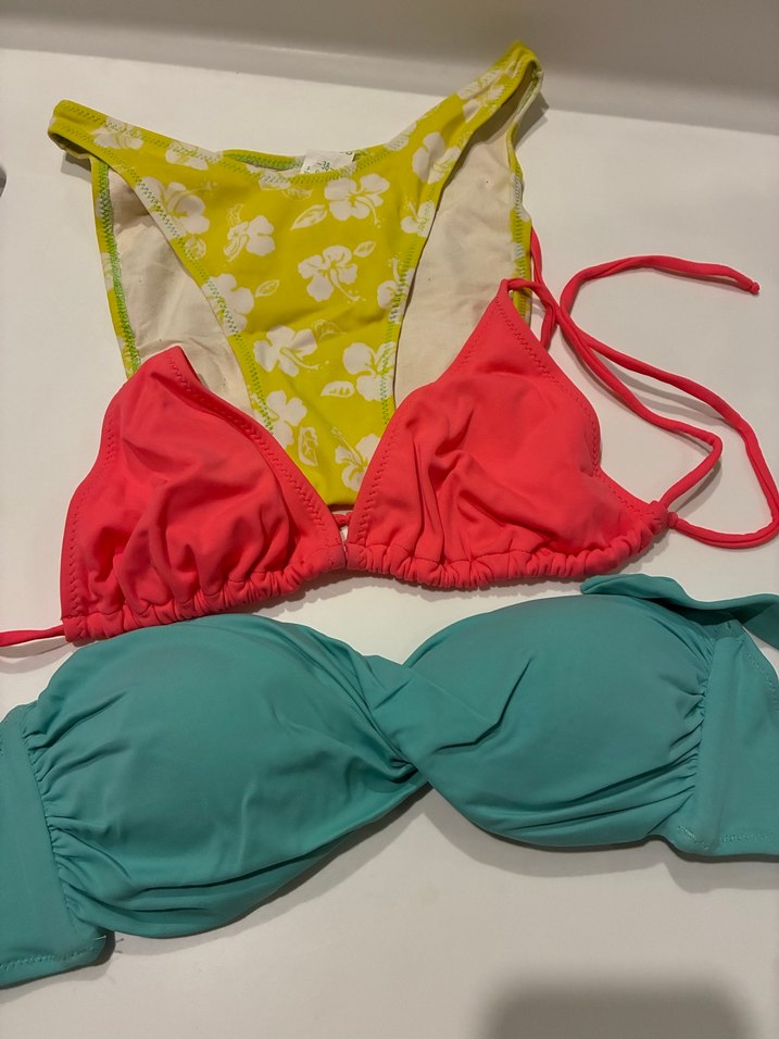 Renkli Kadın Bikini Takımı, İpli, Sıkı Oturan - Görsel 4