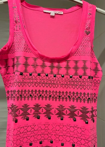 Pembe Desenli Dantelli Bohem Atlet - Görsel 2