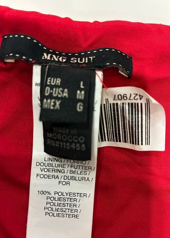 Kırmızı Drapeli V Yakalı Midi Elbise - Görsel 4