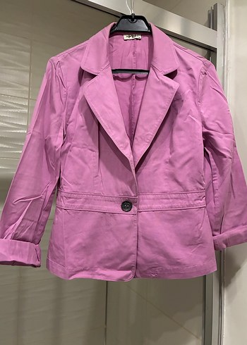 Pembe Düğmeli Kadın Blazer Ceket - Görsel 2