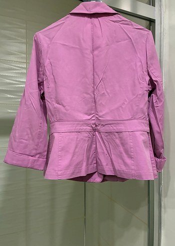 Pembe Düğmeli Kadın Blazer Ceket - Görsel 3