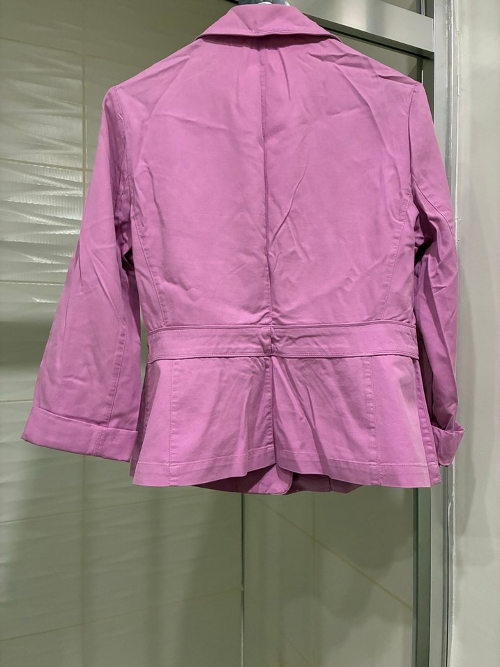 Pembe Düğmeli Kadın Blazer Ceket - Görsel 3