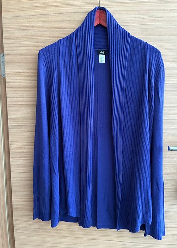 H&M Canli Mavi Pileli Uzun Hirka