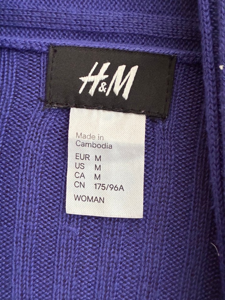 H&M Canlı Mavi Pileli Uzun Hırka — görsel 5/6