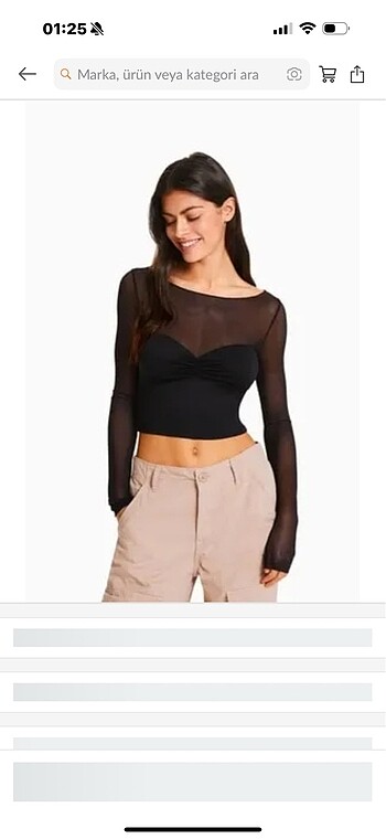 Bershka tül bluz