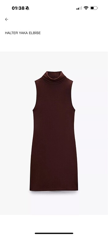 Zara Halter yaka mini elbise M beden