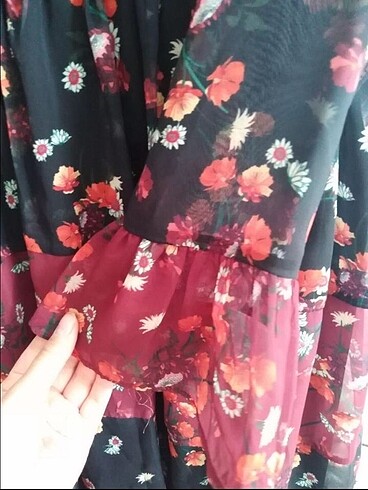 xl Beden Çiçek desenli elbise