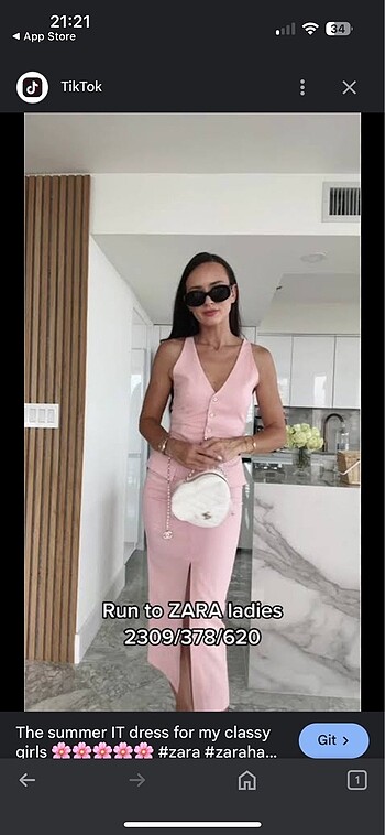 Zara yelek ve etek detaylı elbise