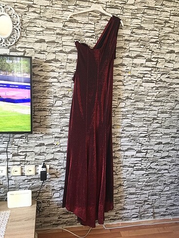Bordo abiye elbise