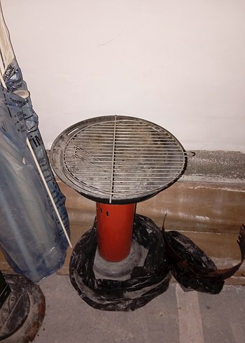 Kırmızı Ayaklı Metal Mangal - Görsel 2