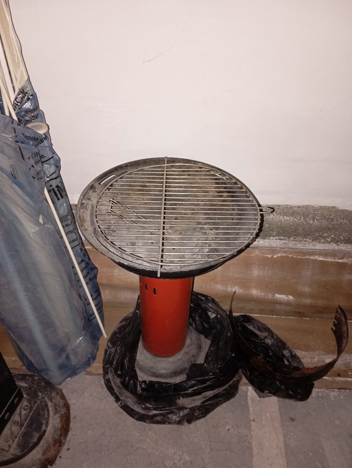 Kırmızı Ayaklı Metal Mangal - Görsel 2