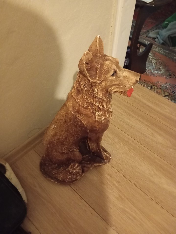 Parlak kahverengi köpek figürü - Görsel 2