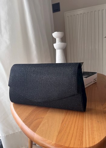 Kadın Siyah Minimalist Pliseli Çanta - Görsel 2