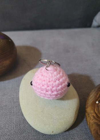 Örgü Pembe Çocuk Anahtarlıkları - Görsel 7