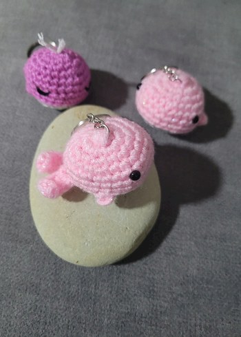 Örgü Pembe Çocuk Anahtarlıkları - Görsel 5