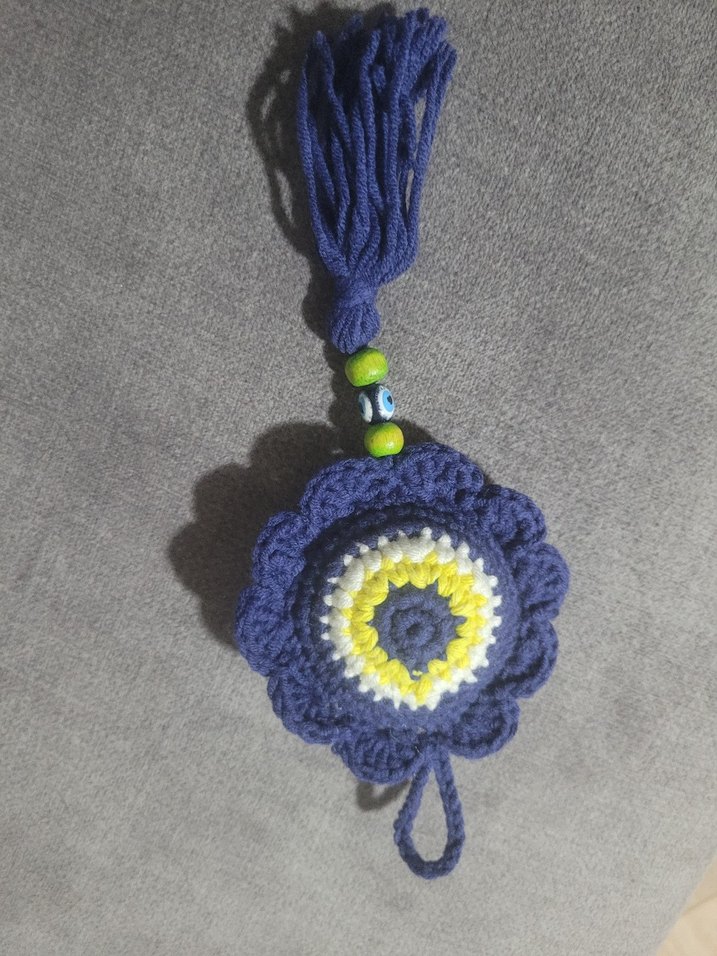 Renkli Püsküllü Bohem Anahtarlık Çanta Süsü - Görsel 4