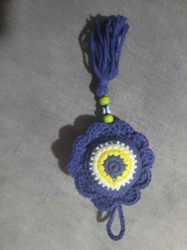 Renkli Püsküllü Bohem Anahtarlık Çanta Süsü - Görsel 5