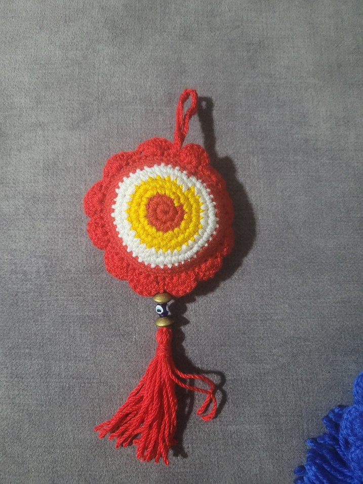 Renkli Püsküllü Bohem Anahtarlık Çanta Süsü - Görsel 3