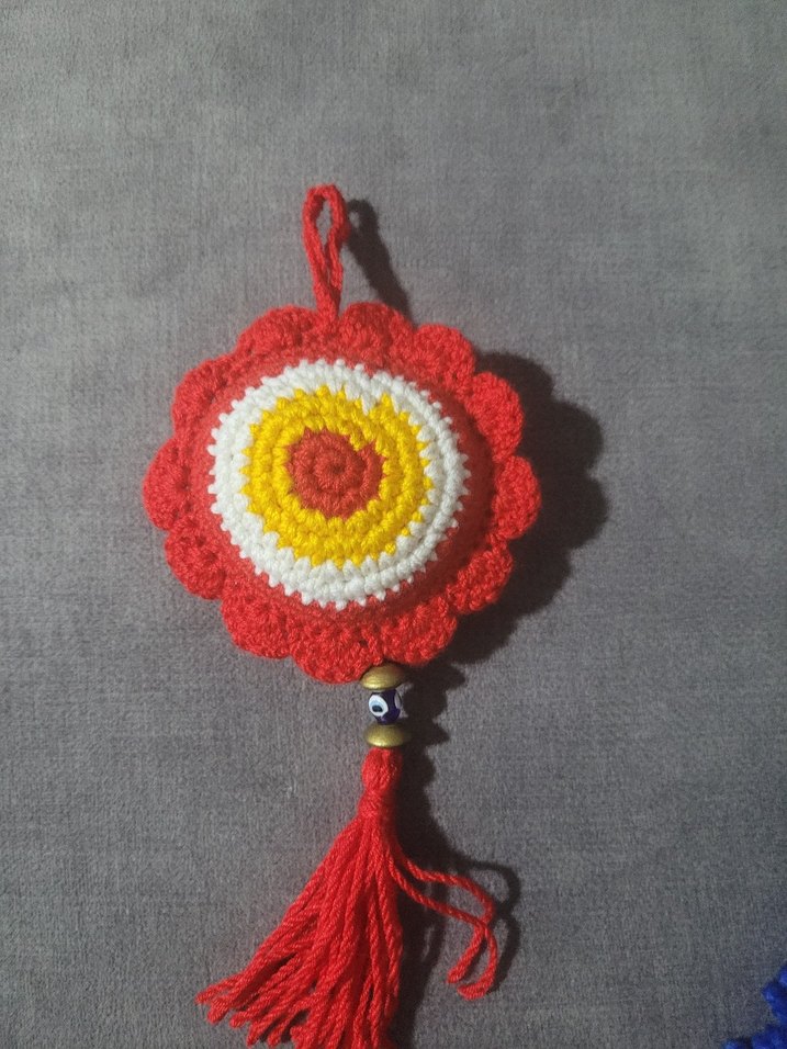 Renkli Püsküllü Bohem Anahtarlık Çanta Süsü - Görsel 2