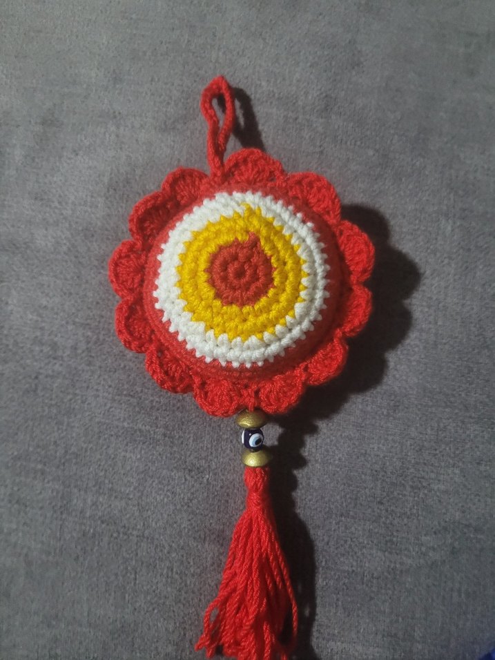 Renkli Püsküllü Bohem Anahtarlık Çanta Süsü - Görsel 5