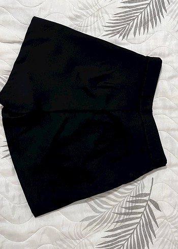 Kadın Siyah Mini şort etek - Görsel 2