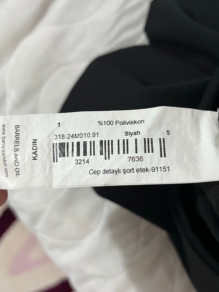 Kadın Siyah Mini şort etek - Görsel 3