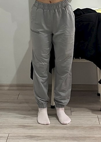 Gri Rahat Kesim Kadın Eşofman Altı - Görsel 4