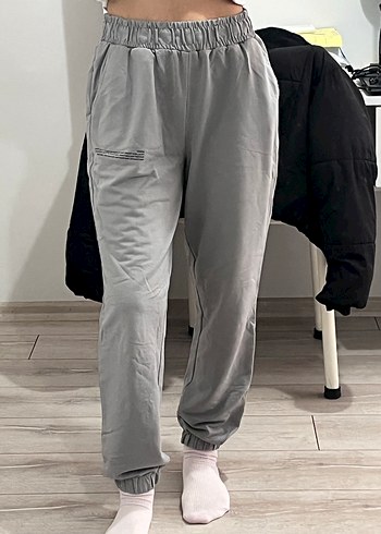 Gri Rahat Kesim Kadın Eşofman Altı - Görsel 2