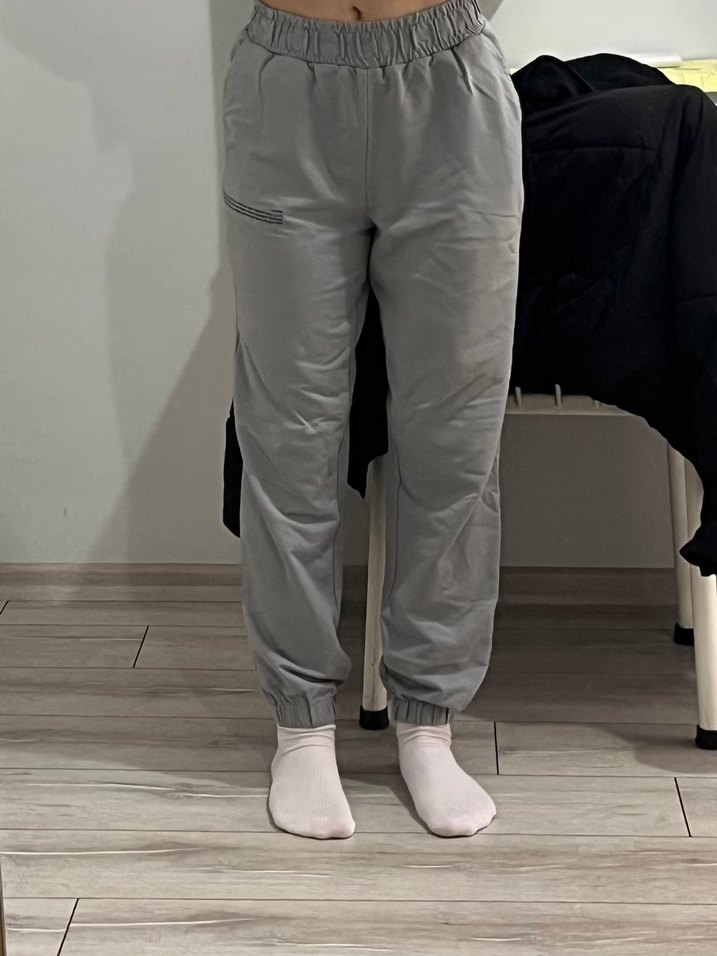 Gri Rahat Kesim Kadın Eşofman Altı - Görsel 4