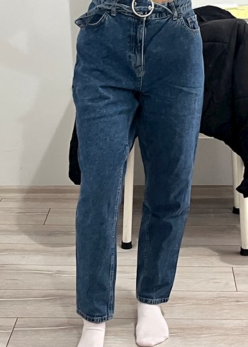 Kadın Mavi Midi Bol Kesim Kot Pantolon LCW - Görsel 2