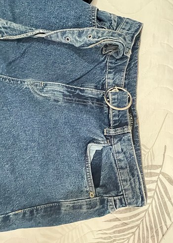 Kadın Mavi Midi Bol Kesim Kot Pantolon LCW - Görsel 7