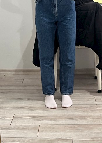 Kadın Mavi Midi Bol Kesim Kot Pantolon LCW - Görsel 4