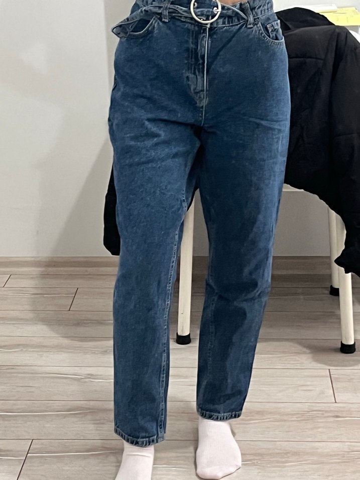 Kadın Mavi Midi Bol Kesim Kot Pantolon LCW - Görsel 2