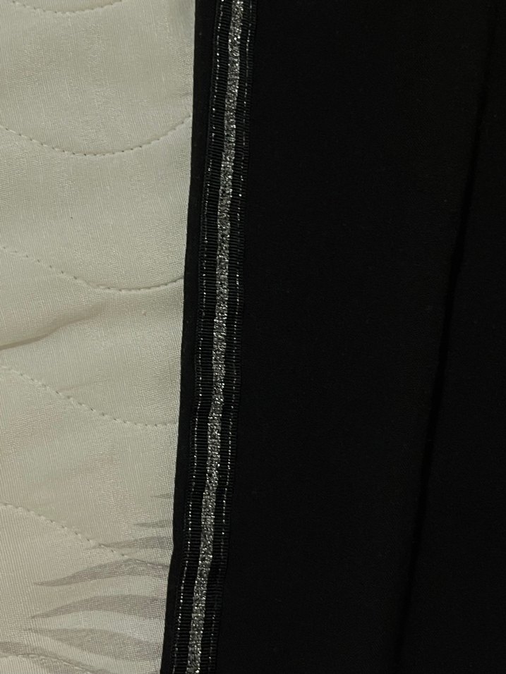 Siyah Kadın sim detaylı günlük pantolon - Görsel 2